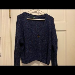 Purple cropped cardigan